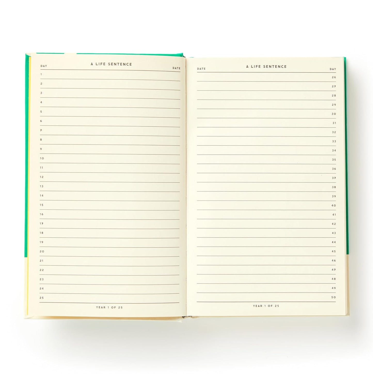 A Life Sentence: A Line-A-Day Journal For The Next 25 Years