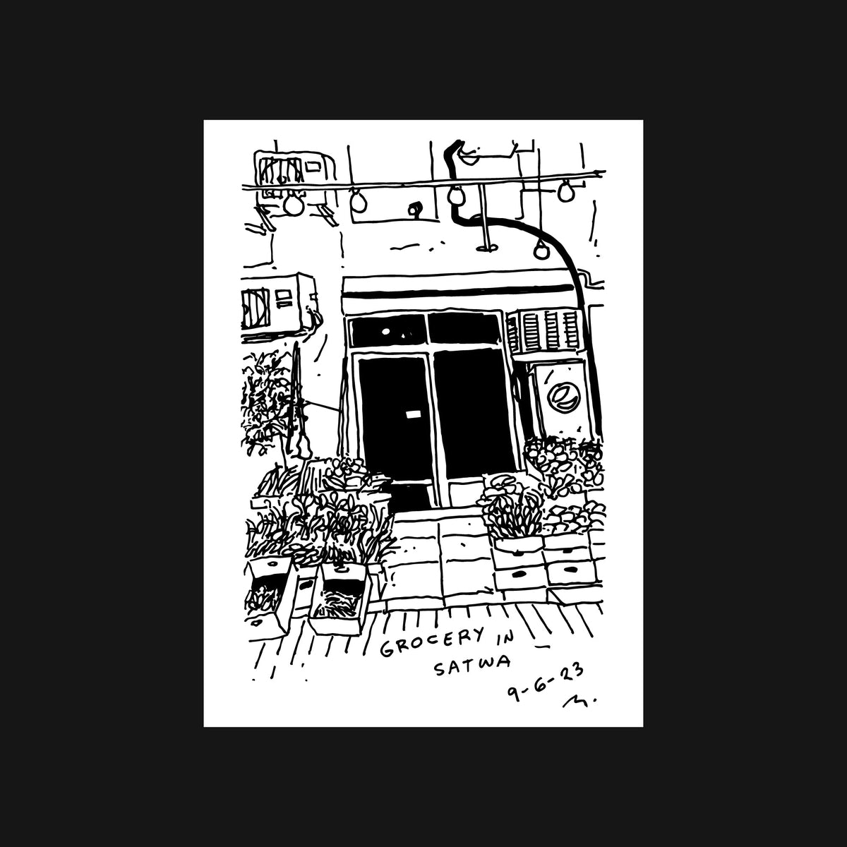 Hotel Notepad Drawings 2023 Satwa Dubai Postcard