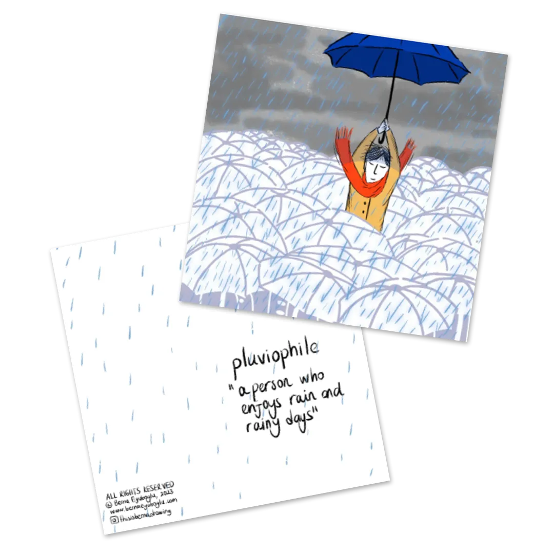 "Pluviophile" Postcard