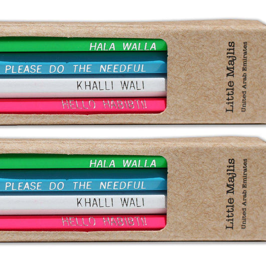 Pencil set of 4, local sayings