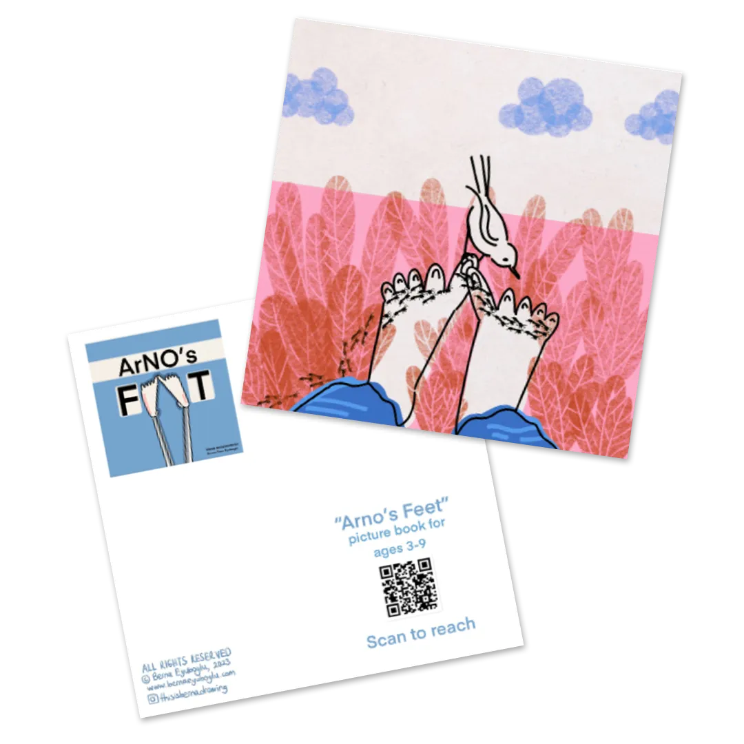 "Arno's Feet" Postcard