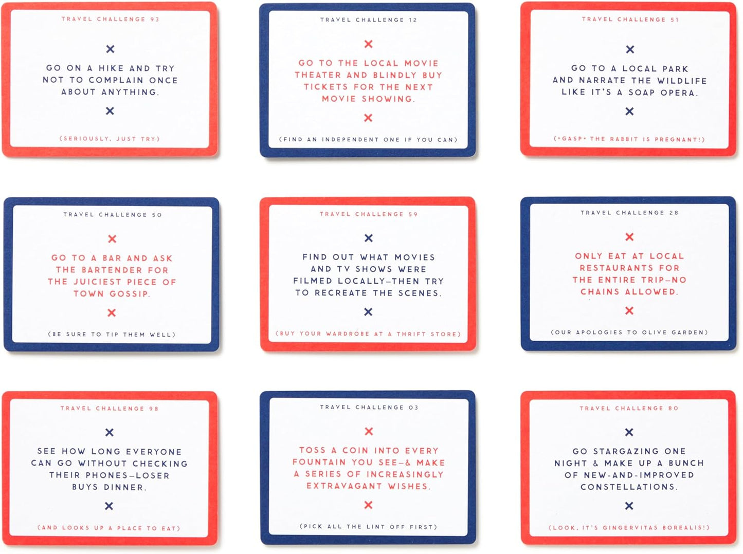 Challenge Accepted Travel Tasks Card Deck