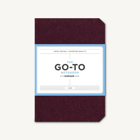 Go-To Notebook with Mohawk Paper, Mulberry Wine Lined