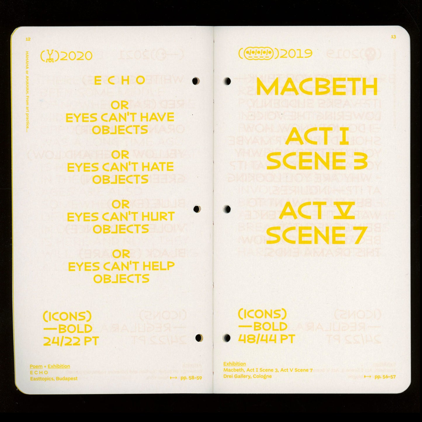 HAHAHA / AHAHAH. From art practice to typography