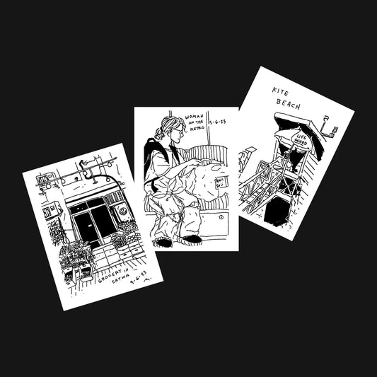 Hotel Notepad Drawings 2023 Postcards (set of 3)