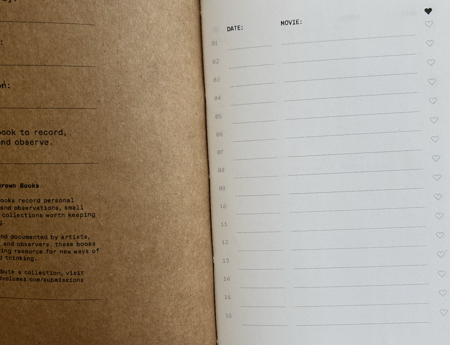 Movies Log Book