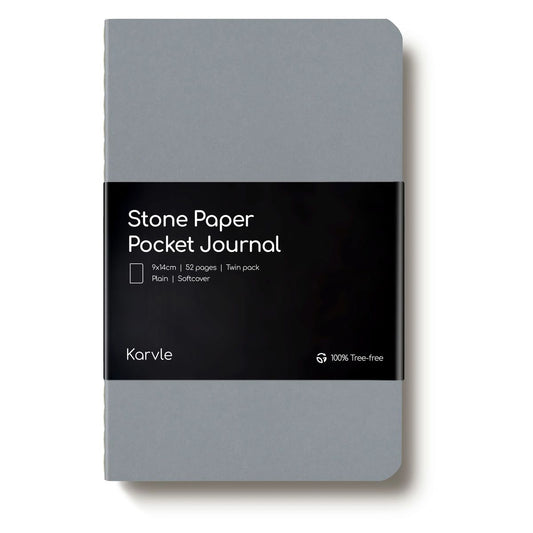 Plain Graphite Softcover Pocket Journal (Twin-Pack)