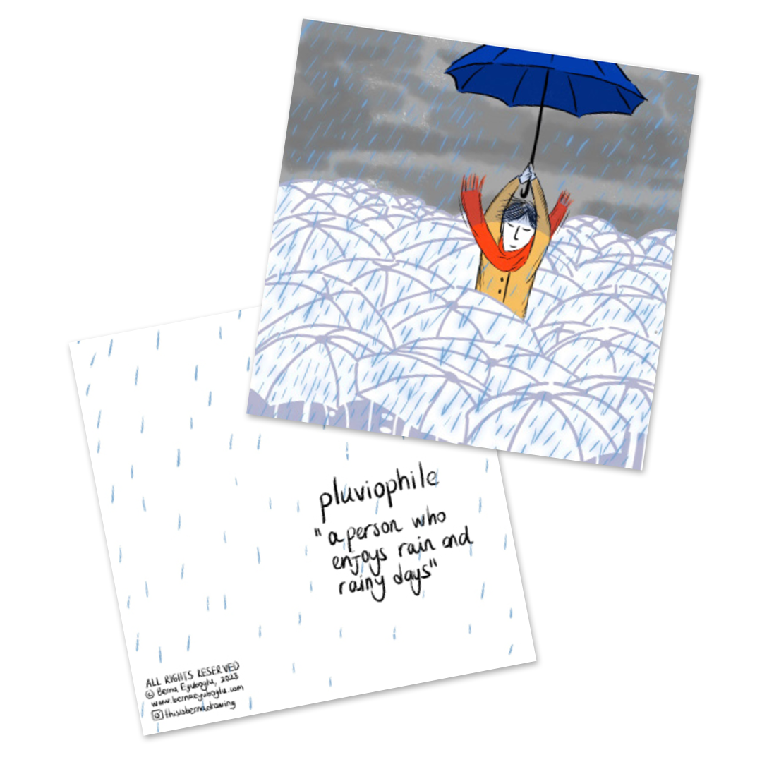 "Pluviophile" Postcard
