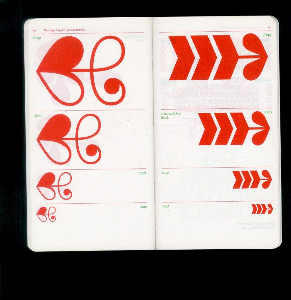 This Way! Explore special arrows in all our fonts” [Type specimen]