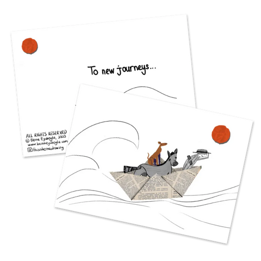 "To New Journeys" Postcard