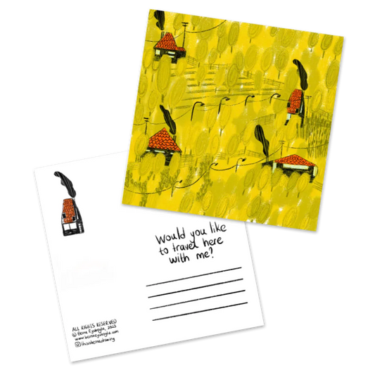 "Travel With Me" Postcard