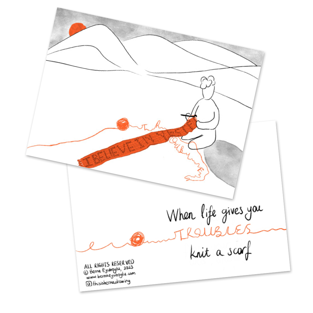 "When Life Gives you Troubles" Postcard