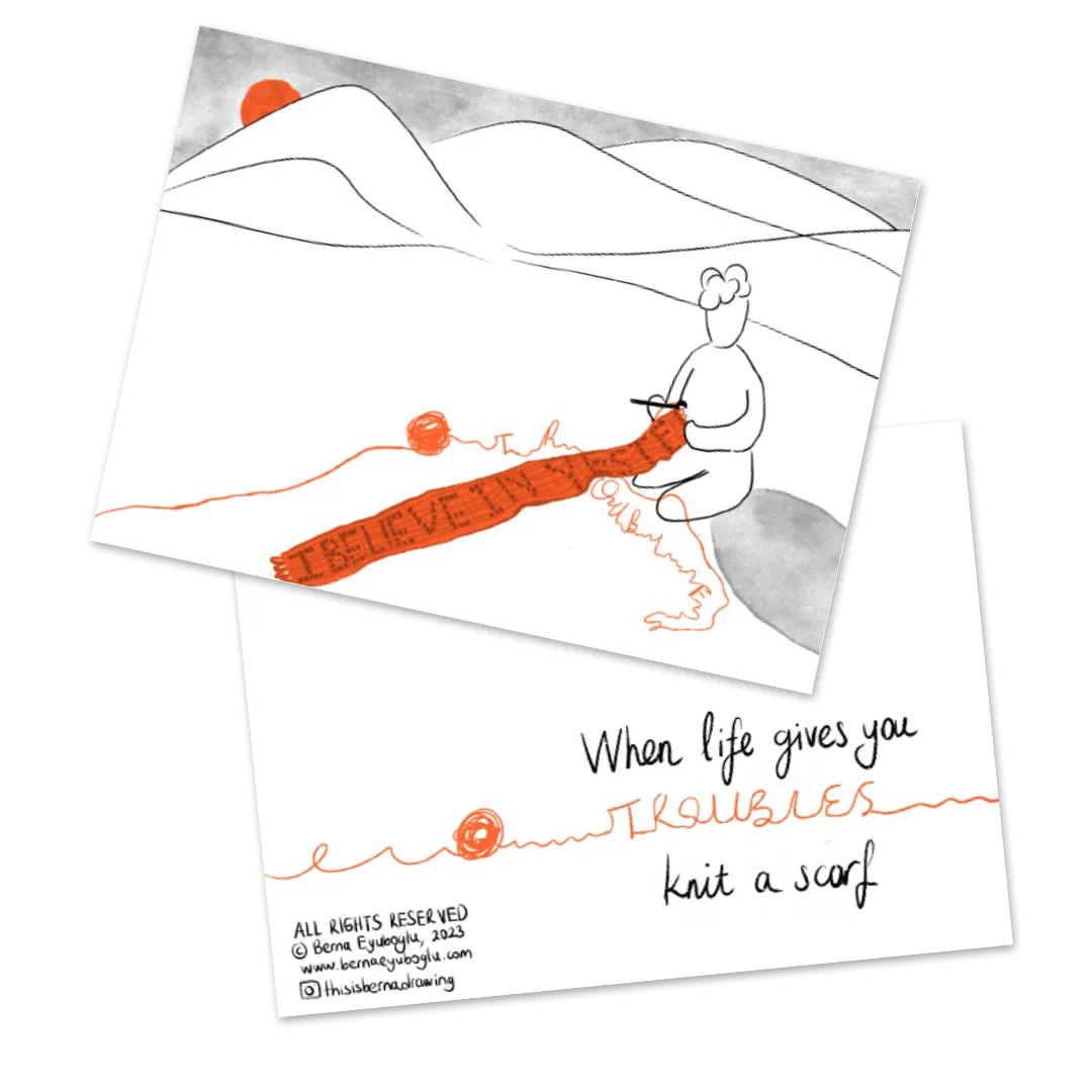 "When Life Gives you Troubles" Postcard