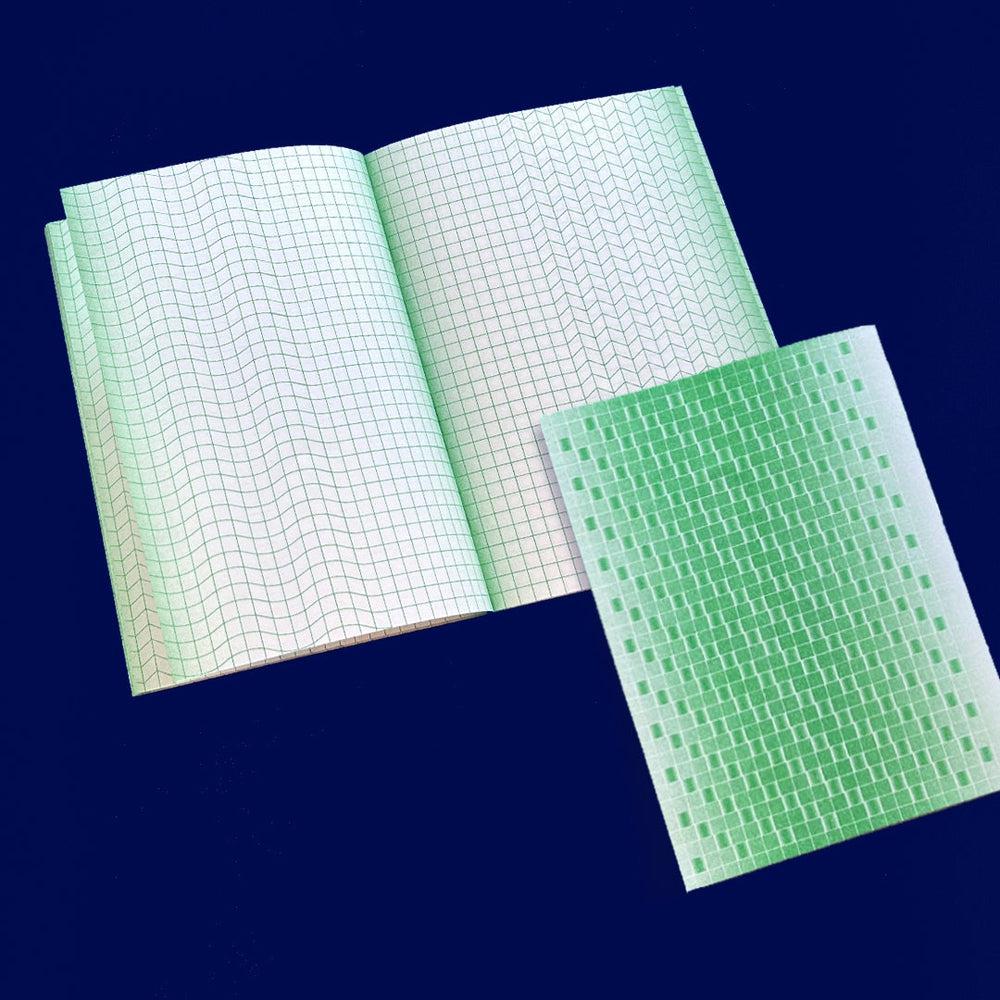 Green Gridded Notebook