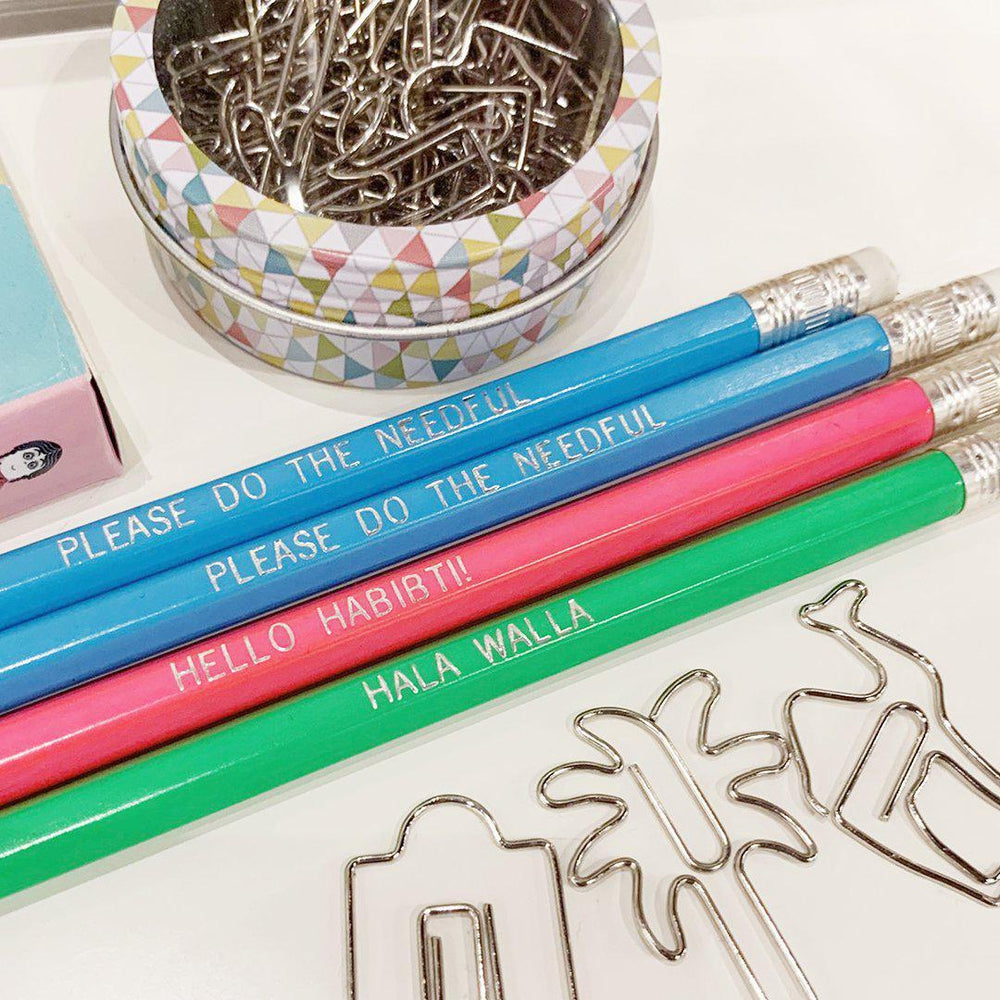 Pencil set of 4, local sayings